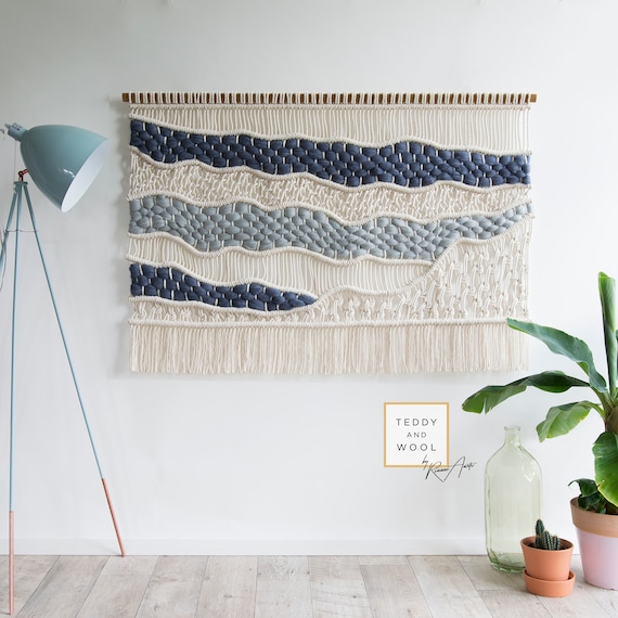 Modern Macrame wall hanging Textile Art LAURA