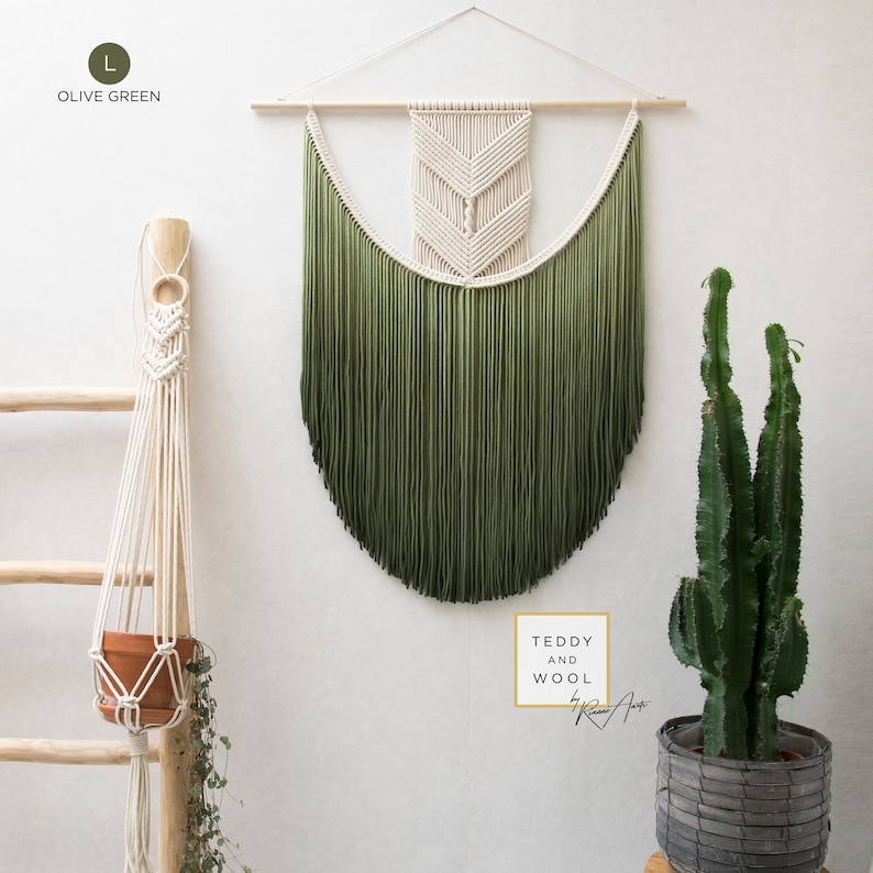 Large Macrame Wall Hanging sizes Small/ Medium/ Large/ XL / XXL/ 3XL Dyed Wall Tapestry EVA zdjęcie 7