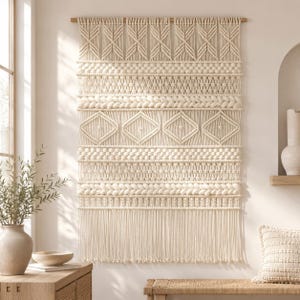 XL Fiber Artwork - Macrame Wall Art - "EDA"
