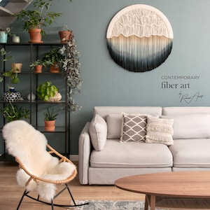Round Macrame Wall Hanging Circle Tapestry Available in different sizes Seaside image 4