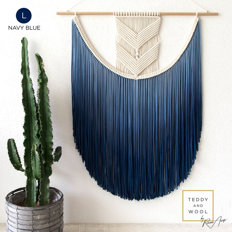 Large Macrame Wall Hanging sizes Small/ Medium/ Large/ XL / XXL/ 3XL Dyed Wall Tapestry EVA zdjęcie 2