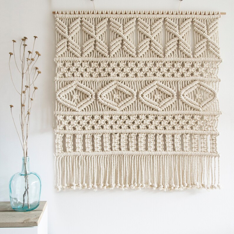 Large Macrame Wall Hanging Macrame Backdrop Wall Hanger Etsy
