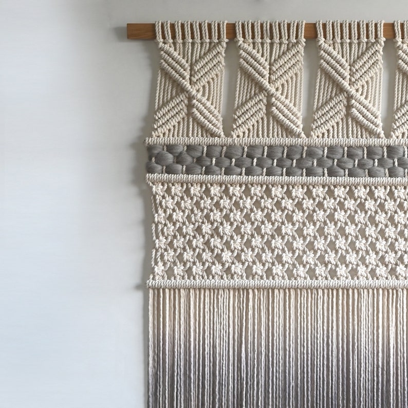 Modern Macrame Wall Hanging , Textile Art MARIANA afbeelding 3