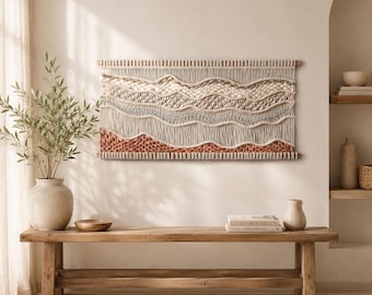 Vegan Wall hanging - Handmade Textile Art - Natural Tapestry - 'KIM'