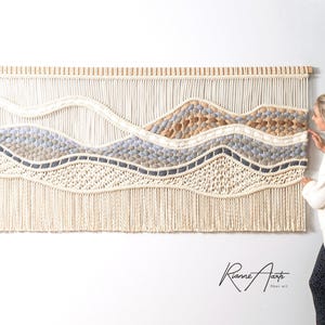 Large Macrame wall hanging - Woven Tapestry - Modern Macrame Hanger - Textile Art - &#39;KATIE&#39;