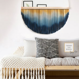 Miroir fait main extra large, miroir en macramé, choisissez votre design et votre taille Sunset