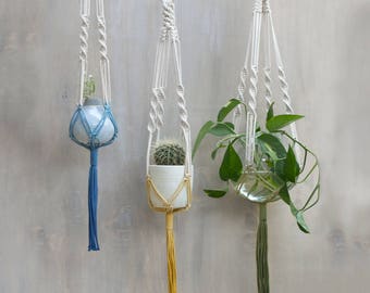 Macrame Plant Hanger - Knotted Plant Hanger - Hanging Planter - Macrame Plant Holder - Pot Hanger - Macrame Planter - Macrame Hanger - LILY