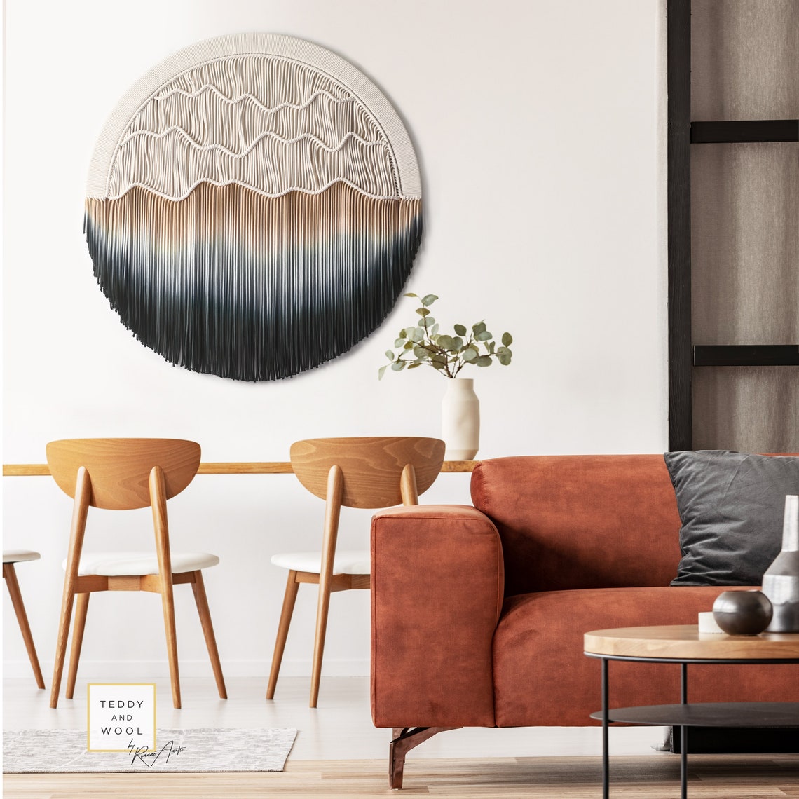 Circular Art Macrame Wall Hanging Round Tapestry Etsy