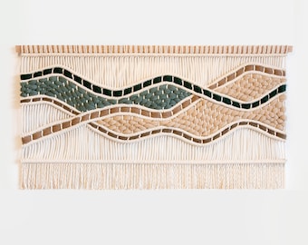 Handwoven Fiber Art - Textile Art Tapestry - Macrame Wall Hanging - CLEO