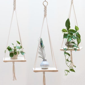 Macrame Plant Hanger / Macrame shelf hanging / Plant Holder / Hanging Planter / Macrame Plant Holder / Pot Hanger image 4