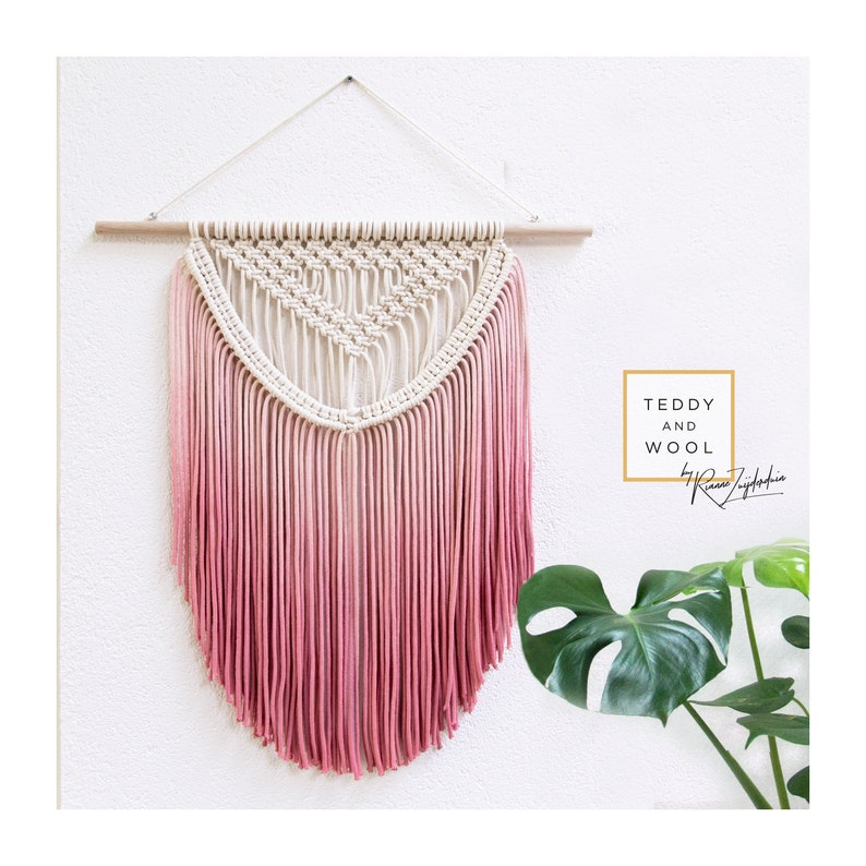 Dipdyed Textile Wall Art Macrame Wall Hanging ALEXA Etsy UK