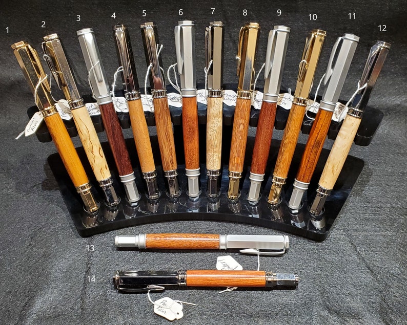 Refillable Handmade Wooden Cap Pens With Rollerball Etsy