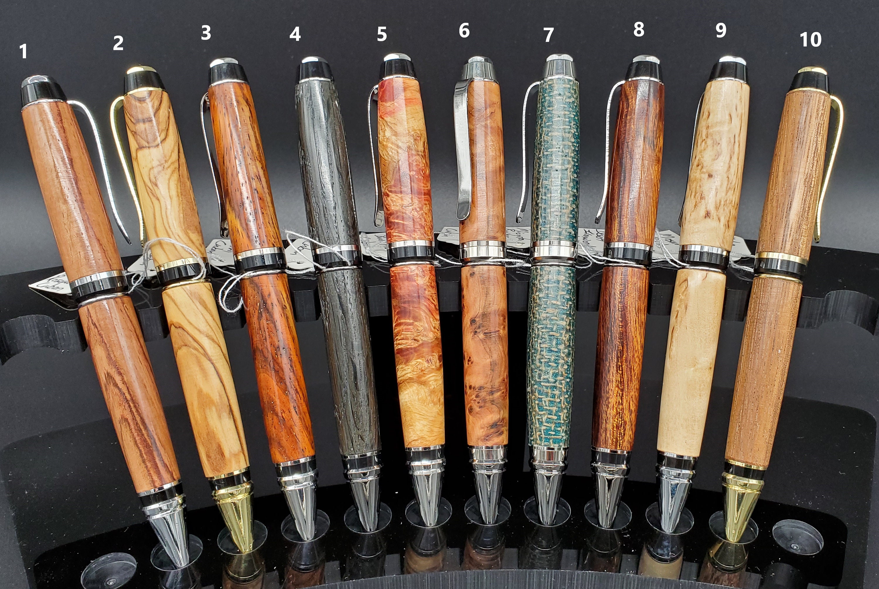Handmade Refillable Wooden Cuban Twist Pens Etsy