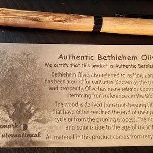 Handgemaakte Bethlehem Olijfhouten pennen uit het Heilige Land