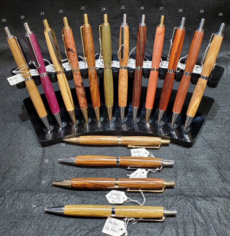 Handmade Wooden Mechanical Pencils 0.7mm Lead Etsy