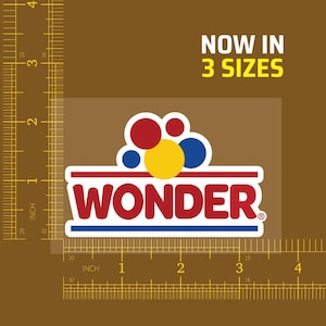 Wonder Bread DTF Heat Transfer - For uniforms, shirts and caps (Pack of 3)