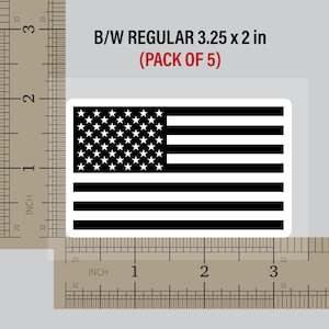USA Flag DTF Heat Transfer (Pack of 5), uniforms, shirts, jerseys B&W Regular