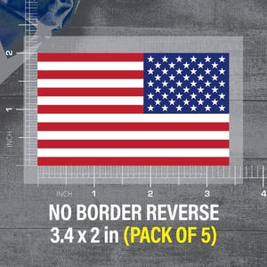 USA Flag DTF Heat Transfer (Pack of 5), uniforms, shirts, jerseys No Border Reverse