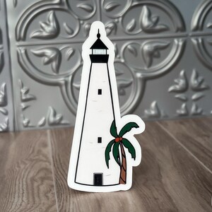 Key Biscayne Lighthouse Sticker, Florida Lighthouse, Coastal Planner Stickers, Laptop Stickers, Water Bottle Stickers, Nautical Sticker