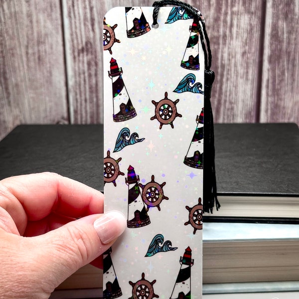 Lighthouse Bookmark, Bookish Gift For Her, Book Fan, Birthday Gift, Small Gift, Cute - Handmade Bookmark, Lighthouse Fan, Nautical Bookmark