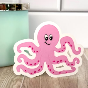 Octopus Sticker Waterproof Sticker, Cute Sea Creature Sticker, Sea Life ...