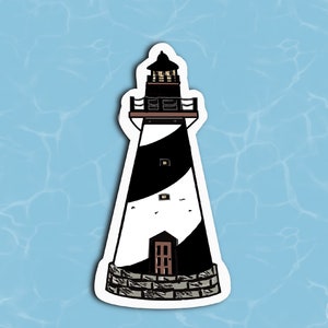 Cape Hatteras Lighthouse Sticker, Lighthouse Fan,  Coastal Sticker, Planner Sticker, Laptop Sticker, Water Bottle Sticker, Birthday Gift