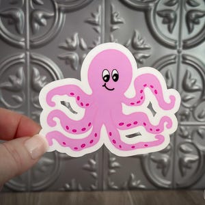 Octopus Sticker Waterproof Sticker, Cute Sea Creature Sticker, Sea Life ...