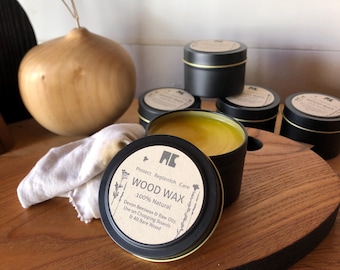 Lucidante per legno alla cera d'api: burro di legno 100% naturale, senza sostanze chimiche, sicuro per i giocattoli