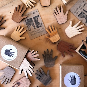 Wooden Hand Shaped Magnets: Eco-Friendly Fridge Decor