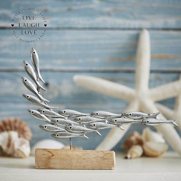 Mini Shoal Silver Nautical Sculpture Shelf-Sitter
