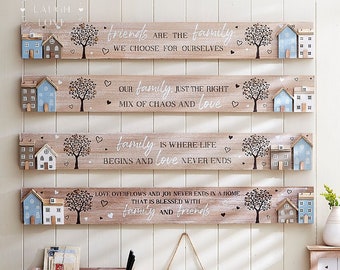 80cm Decorative Wooden Family & Friends House Plaque