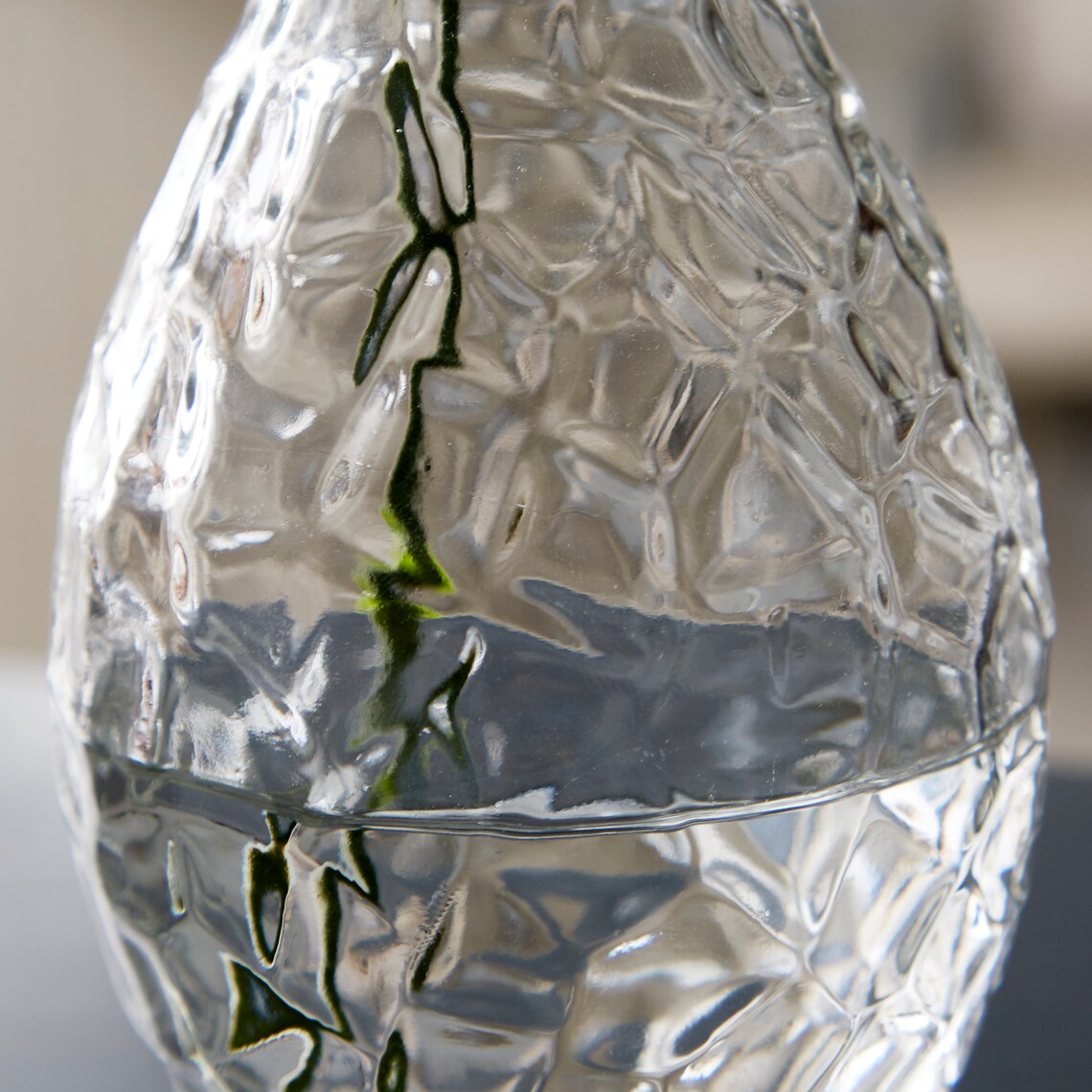 Set of 2 Large Decorative Clear Glass Vases Set A Etsy UK