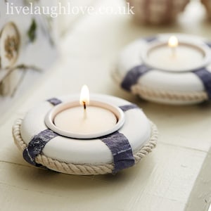 Life Ring Tea Light Holder - Pair
