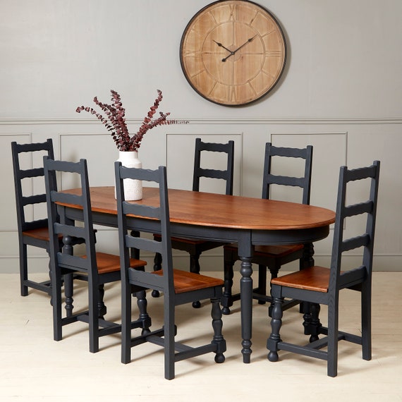 Painted oak table deals