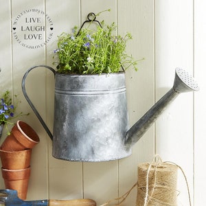 Hanging Metal Watering Can Planter