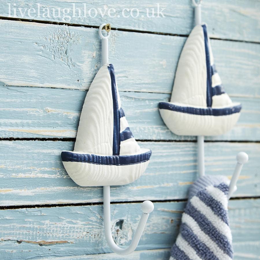 Nautical Wooden Boat Hook Pair Etsy UK