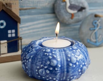Decorative Sea Urchin Ceramic Tealight Holder