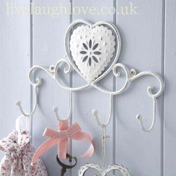 Lattice Heart Metal Wall Hooks