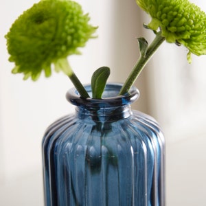 Set of 3 Assorted Glass Vases Sapphire Blue image 3