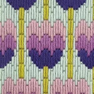 Floral Tapestry Kits, Modern Bargello Kits, Bargello Tapestry Kits, Beginners Needlepoint Kits, Modern Embroidery Kits, Beginners Craft Kits image 3