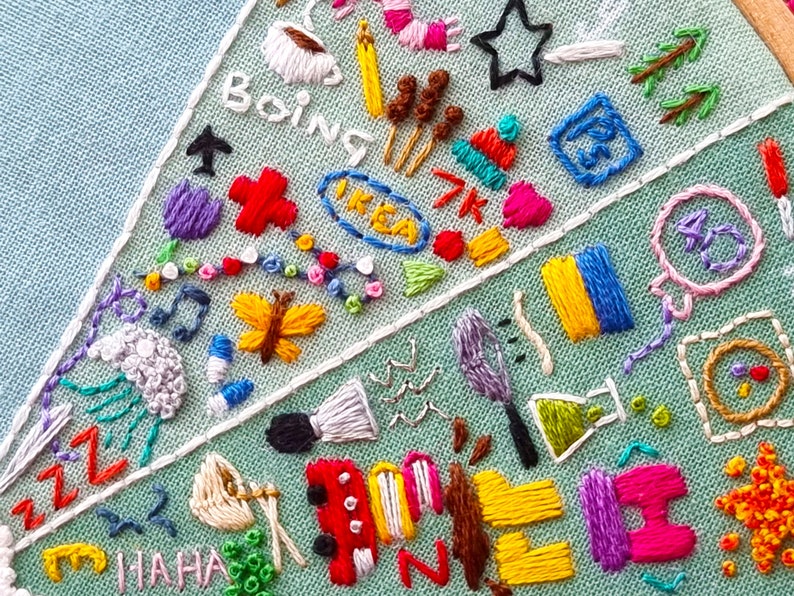 Threaded Journal Thread Journal Fabric Pack: 365 Days of Stitching, Embroidery Diary - Etsy