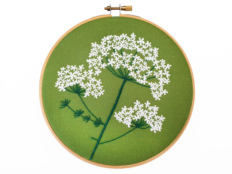 Download Diy Wildflower Hoop Art Queen Annes Lace Hand Embroidery Project Floral Needle Craft Kit Wildflowers Embroidery Kit Floral Sewing Kit Sewing Craft Supplies Tools Truongsinhhoc Com Vn