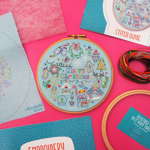 Christmas Embroidery Advent Calendar Kits Etsy