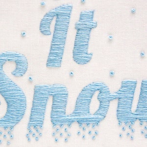 Snow Embroidery Pattern, Let It Snow Needlecraft, Winter Needlework Pattern, Xmas Embroidery Pattern, Christmas Hoop Art Tutorial, Hagge PDF image 3