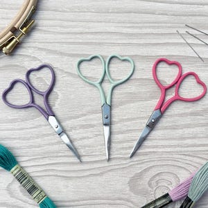 Heart Embroidery Scissors: Sharp Needlework Craft Scissors - 3.75"