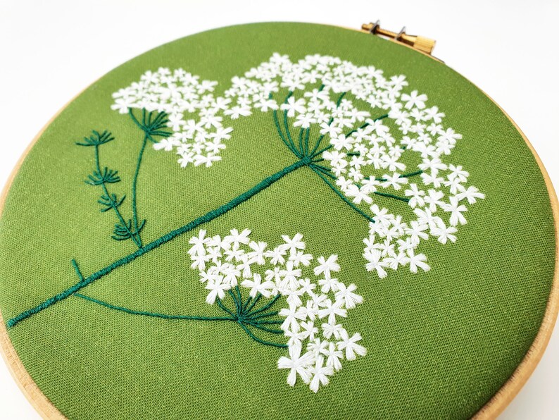 Download Diy Wildflower Hoop Art Queen Annes Lace Hand Embroidery Project Floral Needle Craft Kit Wildflowers Embroidery Kit Floral Sewing Kit Sewing Craft Supplies Tools Truongsinhhoc Com Vn