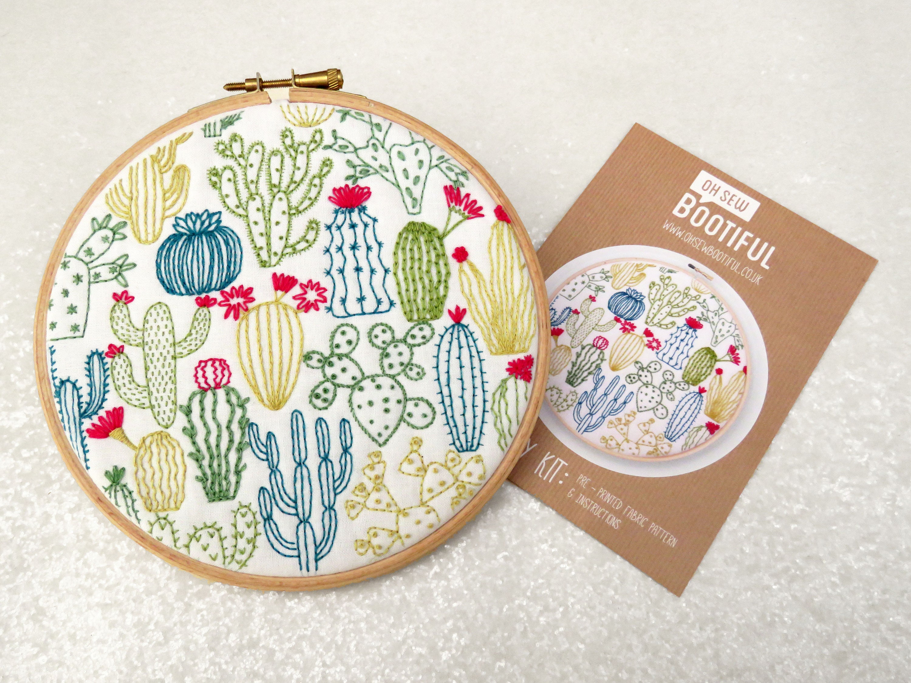 Succulent Embroidery Pattern Cactus Needle Craft Pattern Etsy