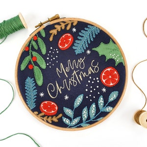 Christmas Craft Kit, Merry Christmas Embroidery Kit, Christmas Gift For Her, Gift Box For Her, Xmas Gift, Xmas Craft Box, DIY Christmas Gift