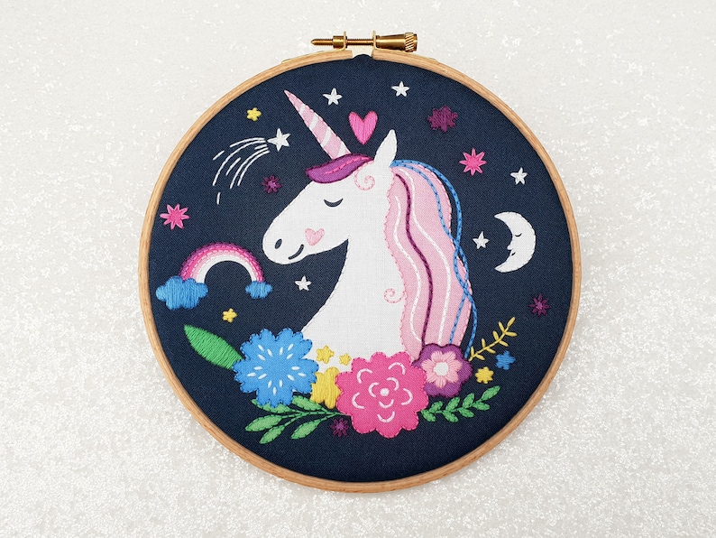 Unicorn Embroidery Pattern Unicorns Needle Craft Pattern image 1