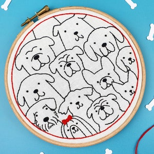 Dogs Embroidery Kit, Beginners Embroidery, Dog Lovers Gift, Dogs Hoop Art, Animal Lovers Gift, Dogs Needlework Kit, Easy Embroidery Set, image 3